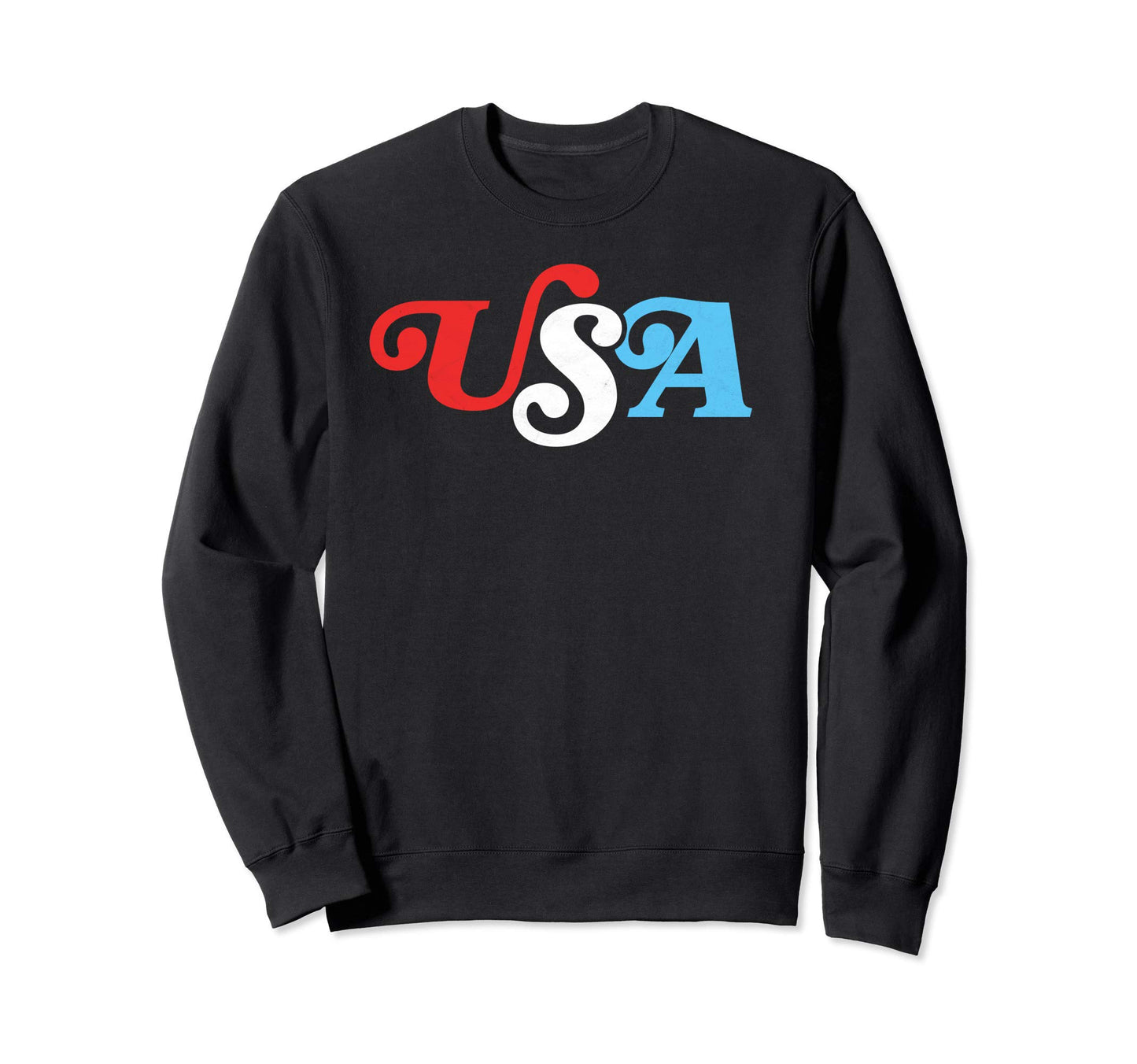 Usa Typography Patriotic 4Th July Sweatshirt - Streetwear Style for Adults - T-Shirt, Sweatshirt, Hoodie