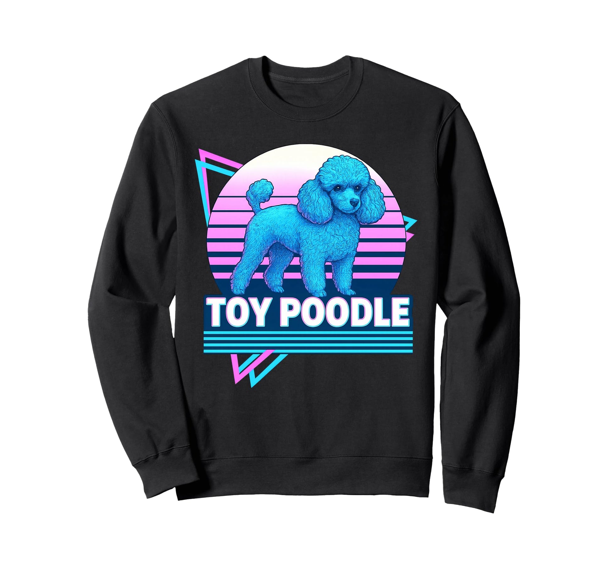 Toy Poodle Synthwave Aesthetic Dog Sweatshirt - Trendy Graphic Men Women - T-Shirt, Sweatshirt, Hoodie