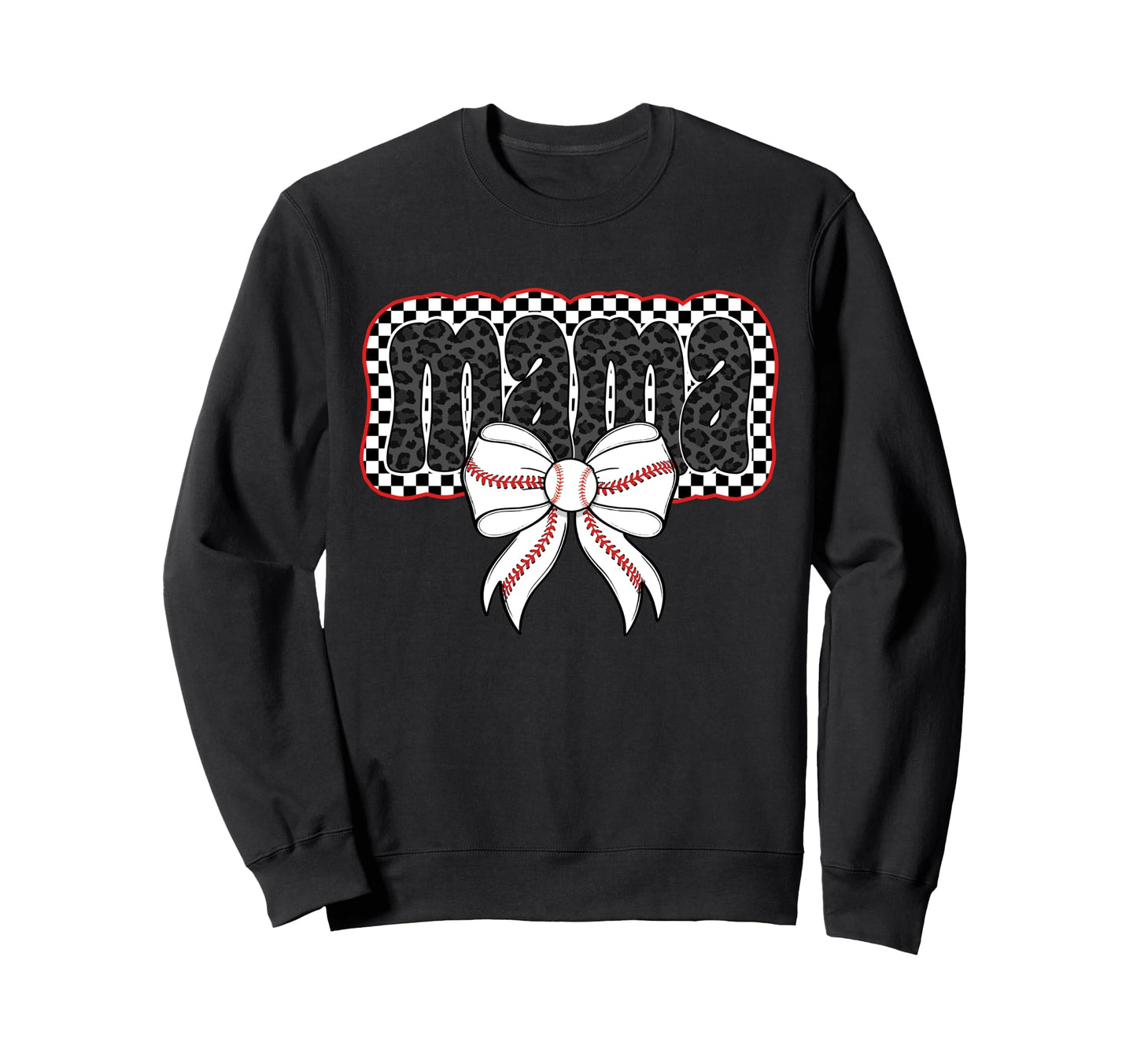 Mama Coquette Bow Baseball Sweatshirt - Casual Everyday Wear for Adults - T-Shirt, Sweatshirt, Hoodie