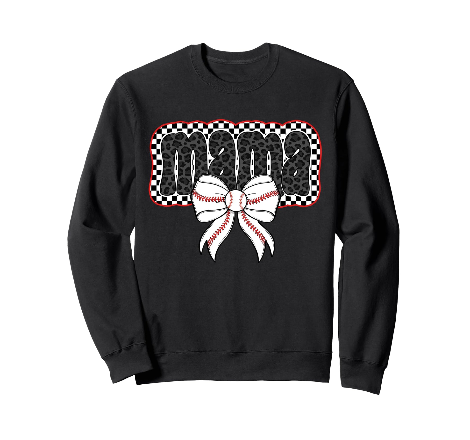 Mama Coquette Bow Baseball Sweatshirt - Casual Everyday Wear for Adults - T-Shirt, Sweatshirt, Hoodie