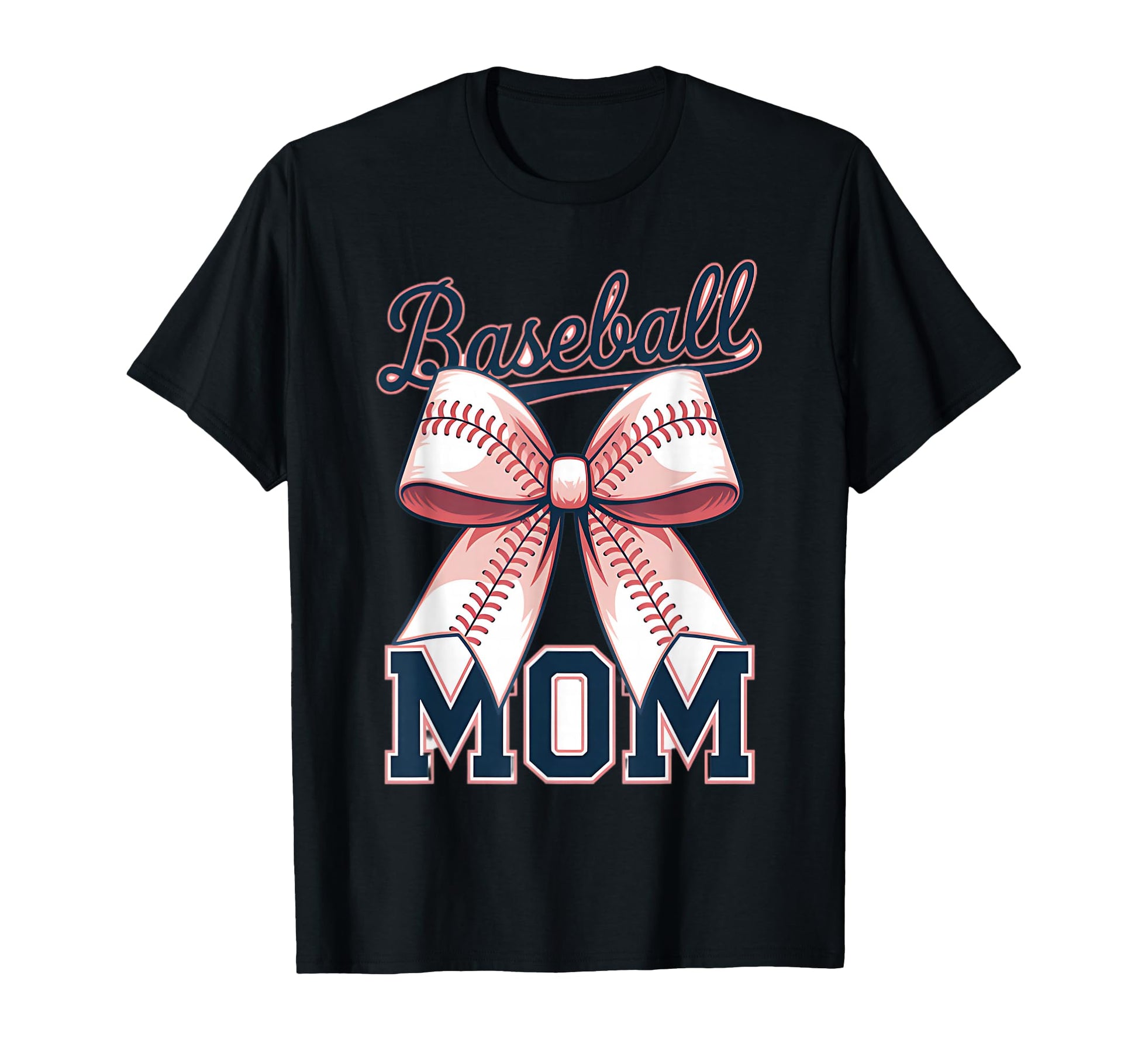 Baseball Mom Coquette Bow T-Shirt - Fun Novelty Design Men Women - T-Shirt, Sweatshirt, Hoodie