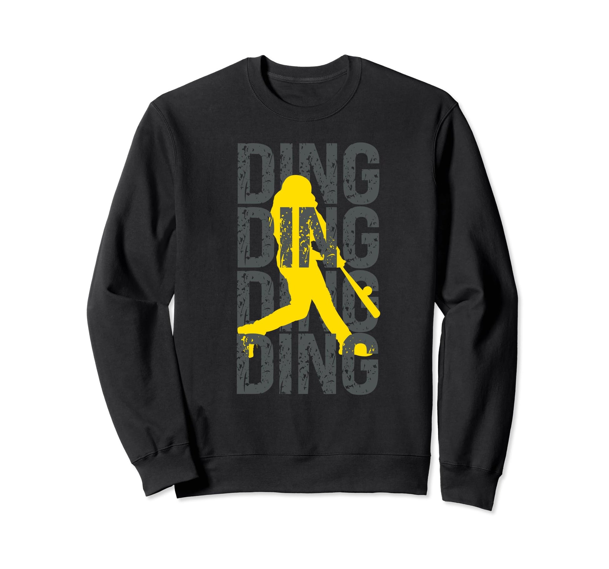 Baseball Hit Dinger Homerun Sweatshirt - Minimalist Print for Adults - T-Shirt, Sweatshirt, Hoodie