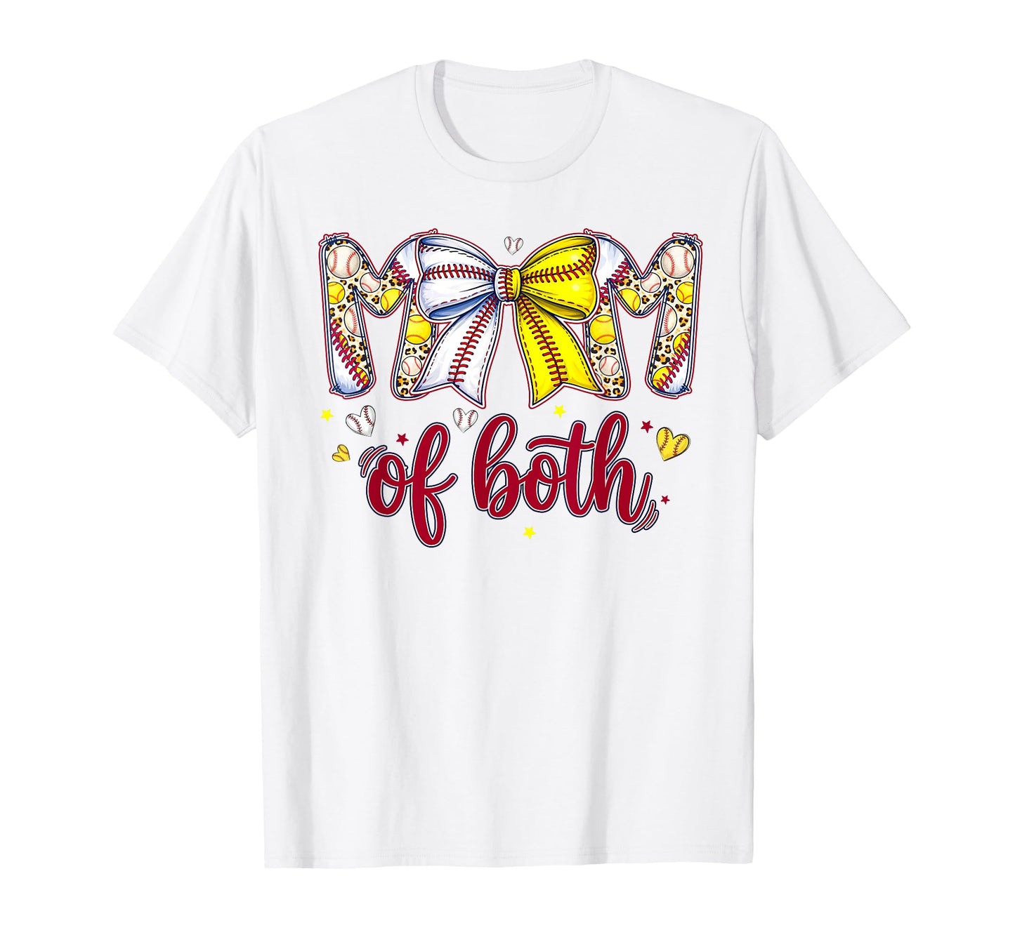 Mom Both Baseball Softball Mama T-Shirt - Fun Novelty Design Unisex - T-Shirt, Sweatshirt, Hoodie