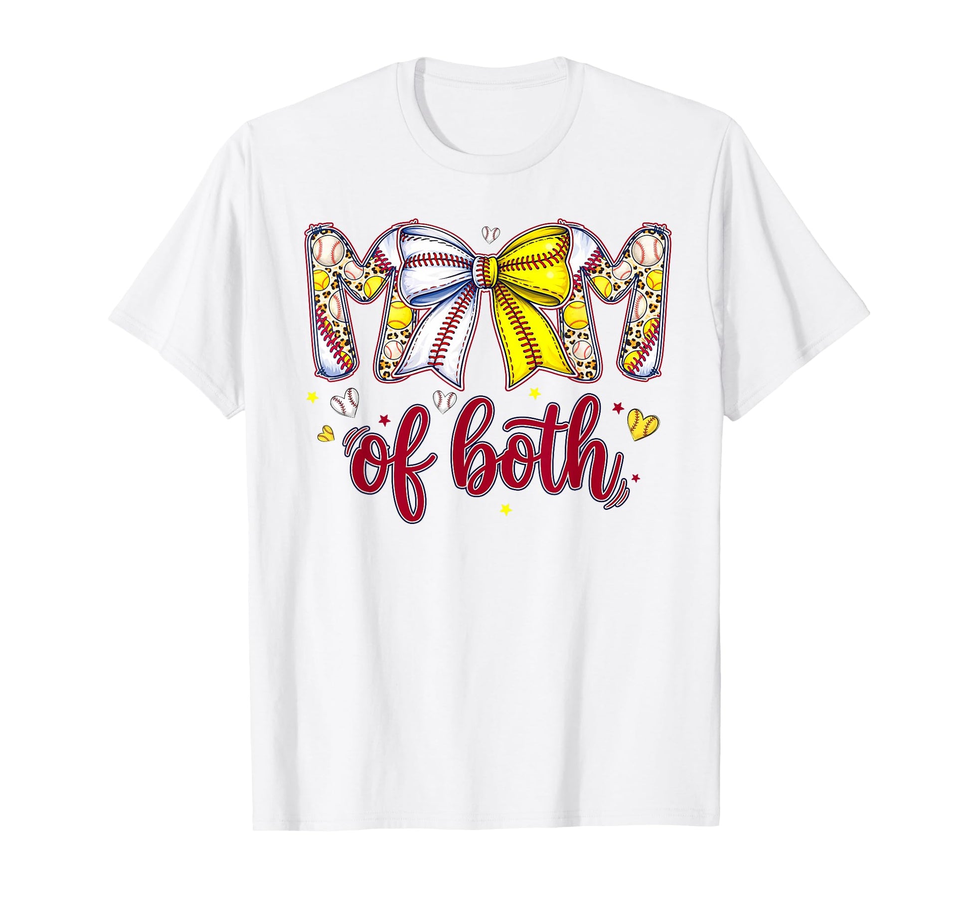 Mom Both Baseball Softball Mama T-Shirt - Fun Novelty Design Unisex - T-Shirt, Sweatshirt, Hoodie