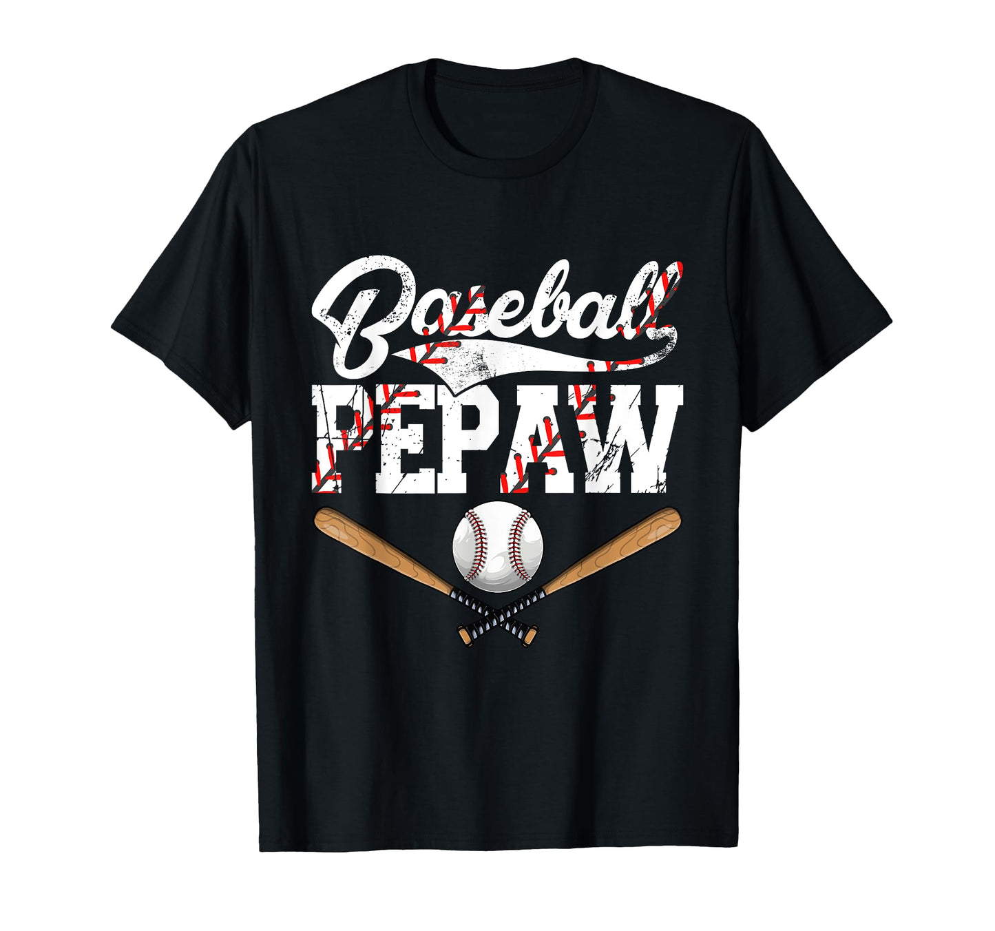 Distressed Baseball Pepaw Family T-Shirt - Unique Graphic Men Women - T-Shirt, Sweatshirt, Hoodie