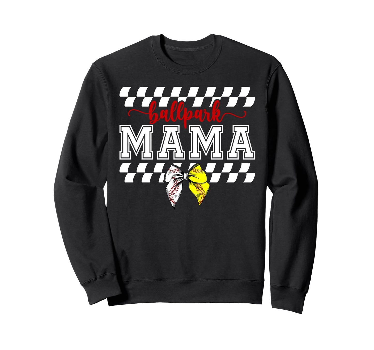 Ballpark Mama Coquette Softball Sweatshirt - Trendy Graphic Men Women - T-Shirt, Sweatshirt, Hoodie