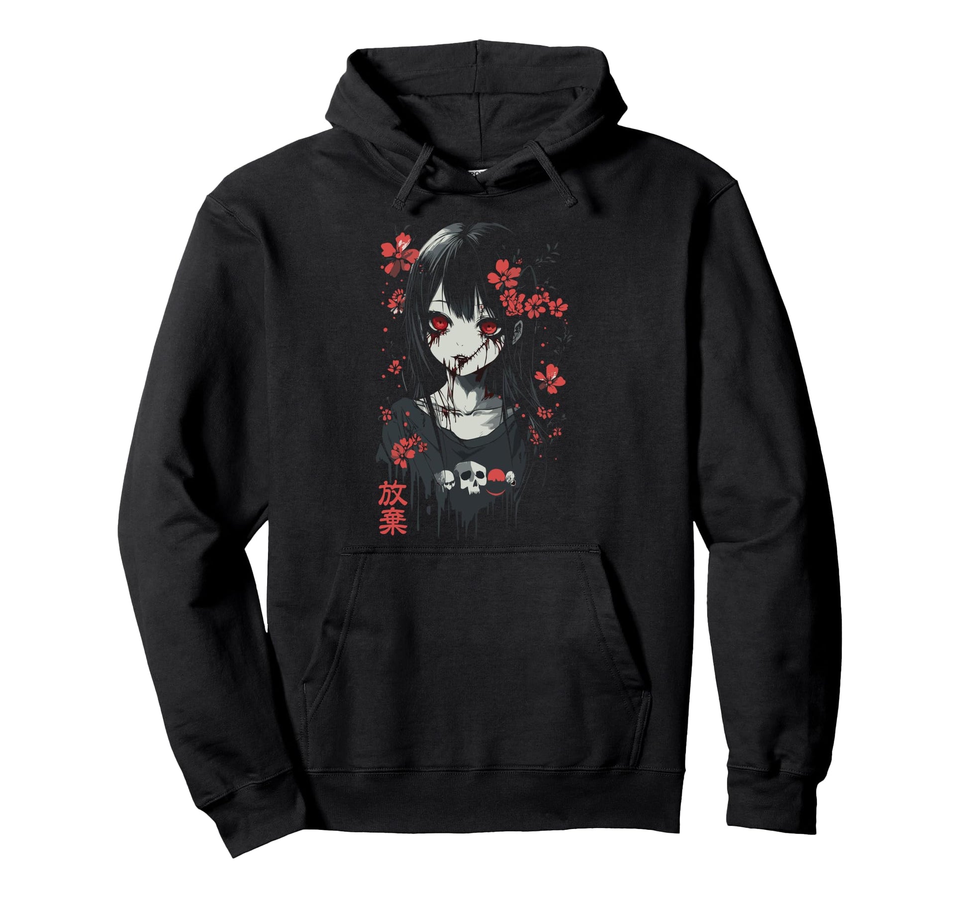 Anime Horror Aesthetic Soft Grunge Hoodie - Custom Art Print for Adults - T-Shirt, Sweatshirt, Hoodie