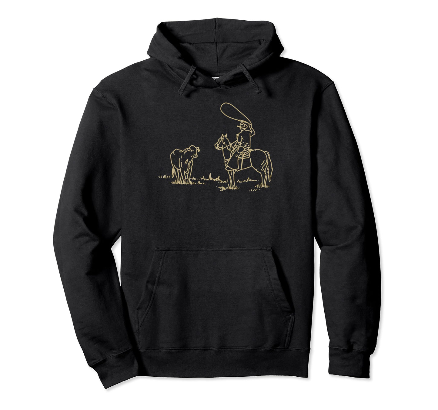 Western Rodeo Cowboy Roping Horse Hoodie - Novelty Apparel Men Women - T-Shirt, Sweatshirt, Hoodie