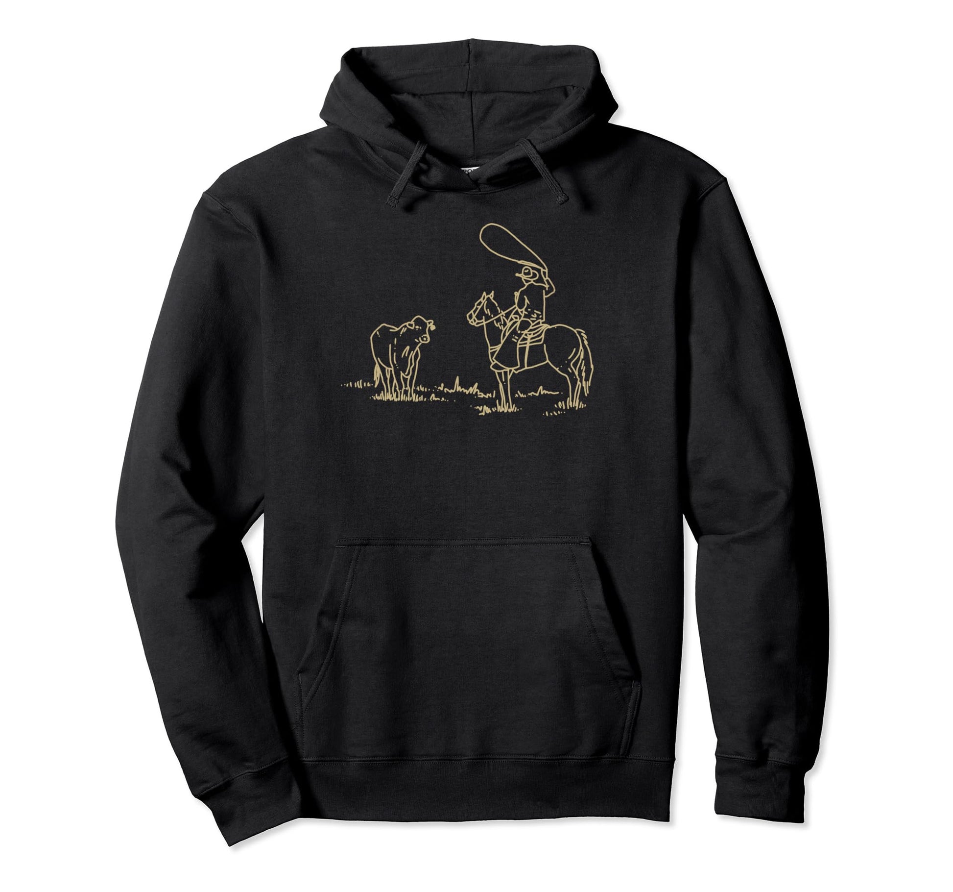 Western Rodeo Cowboy Roping Horse Hoodie - Novelty Apparel Men Women - T-Shirt, Sweatshirt, Hoodie