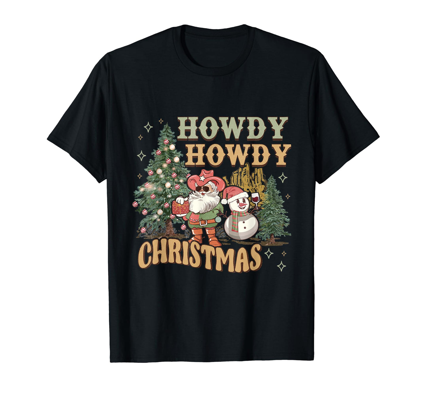 Howdy Groovy Cowboy Western T-Shirt - Fun Novelty Design Unisex - T-Shirt, Sweatshirt, Hoodie