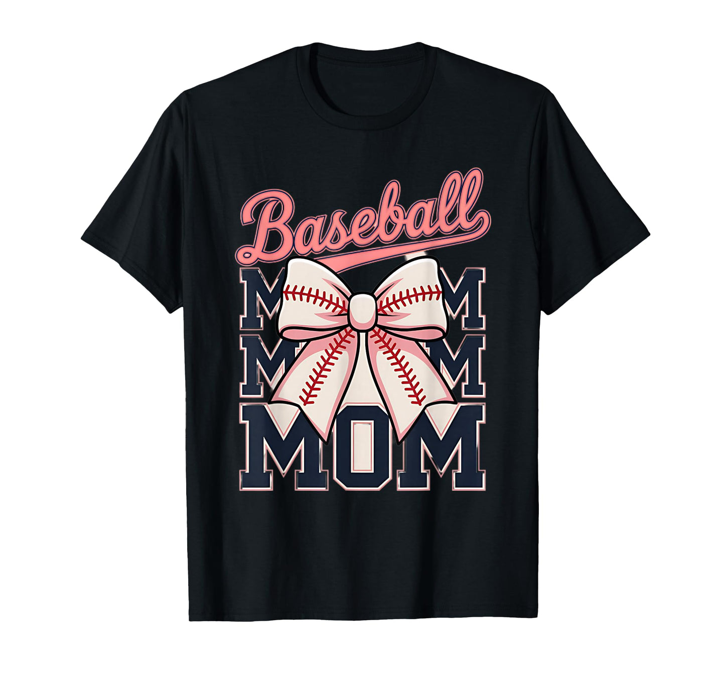 Baseball Mom Coquette Bow T-Shirt - Novelty Apparel Unisex - T-Shirt, Sweatshirt, Hoodie
