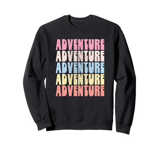 Adventure Rainbow Bold Colorful Sweatshirt - Trendy Graphic for Adults - T-Shirt, Sweatshirt, Hoodie