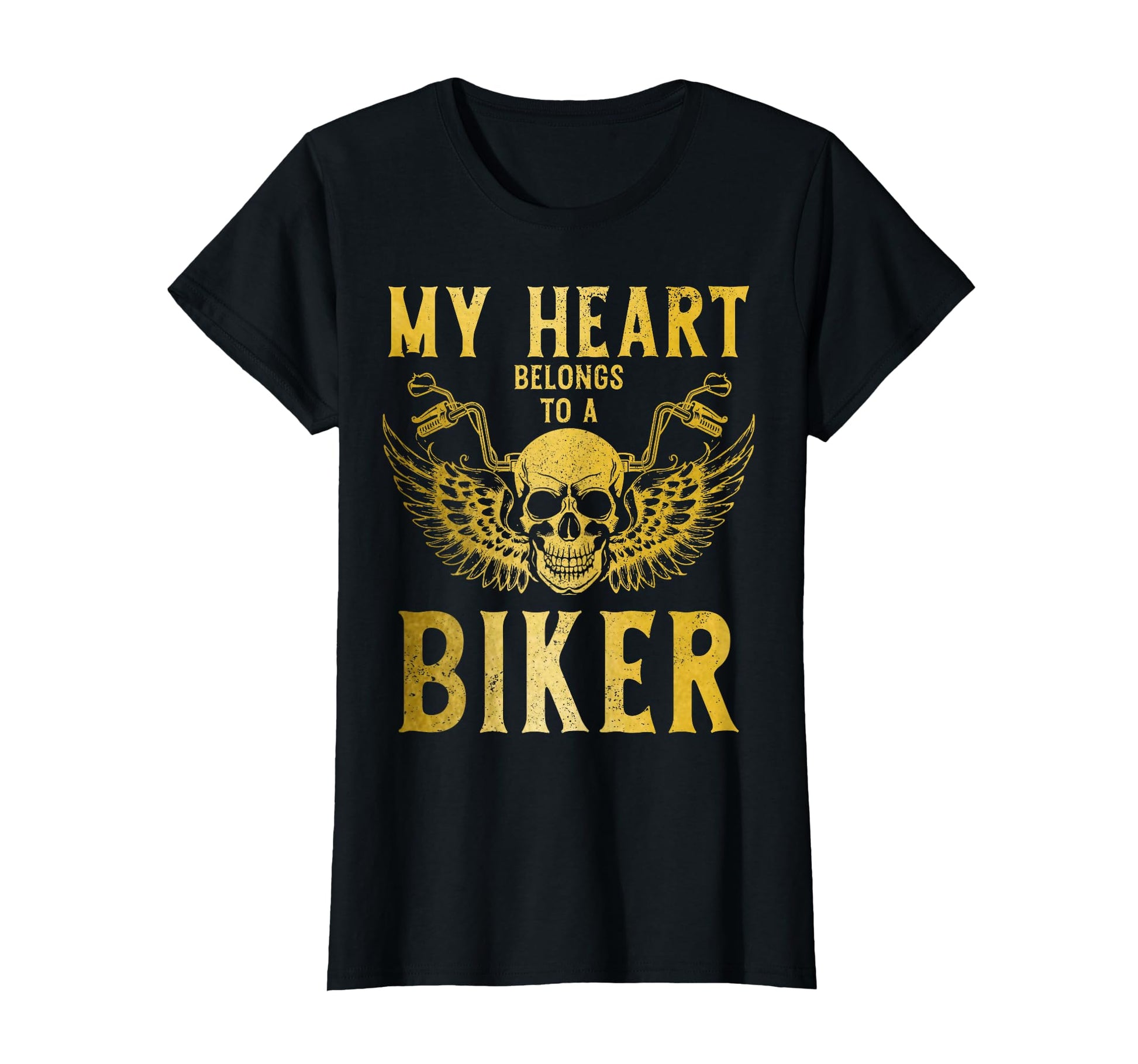 Biker My Heart Belongs To Biker T-Shirt - Trendy Graphic for Adults - T-Shirt, Sweatshirt, Hoodie