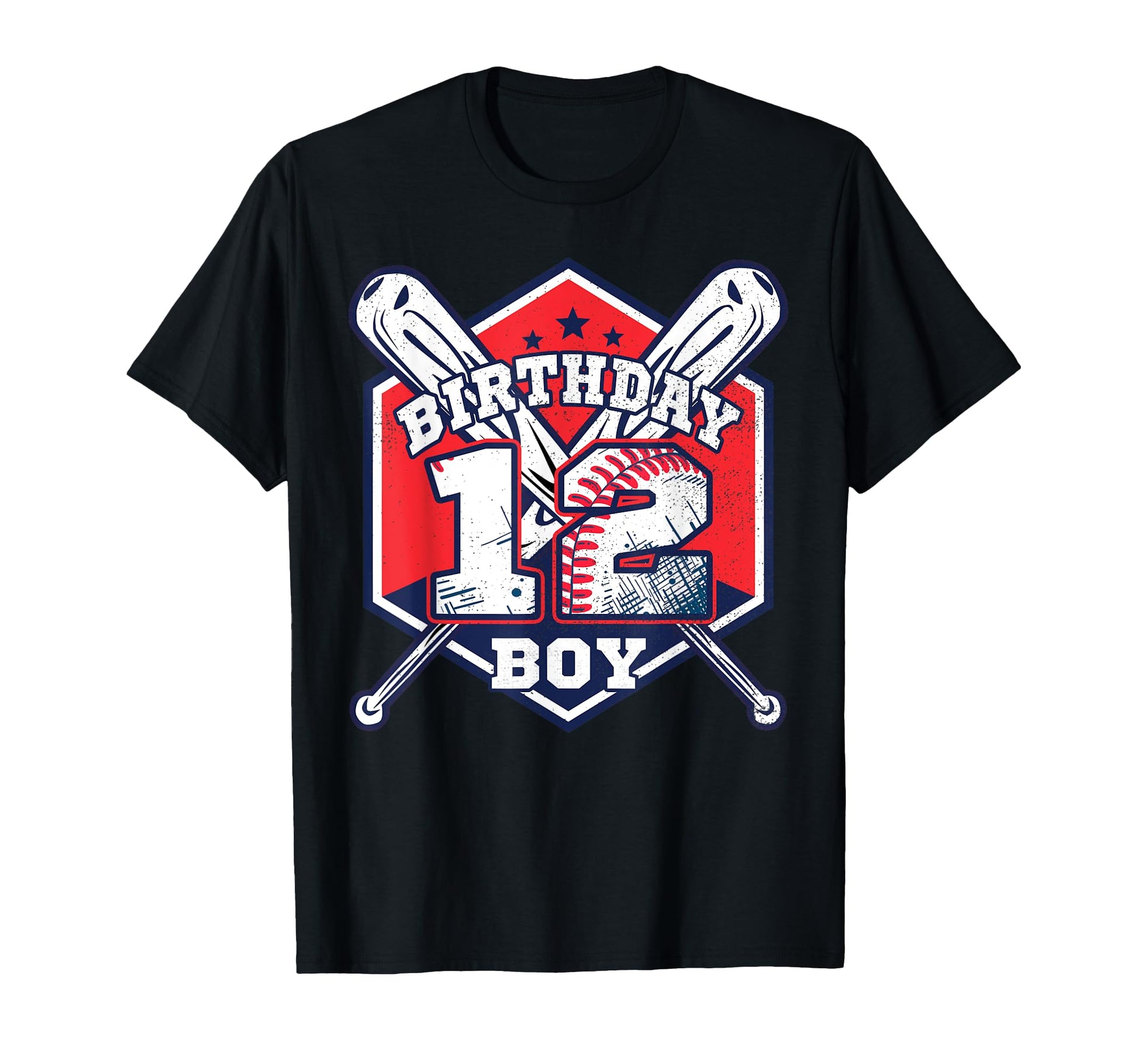 12 Years Old 12Th Baseball Birthday T-Shirt - Trendy Graphic for Adults - T-Shirt, Sweatshirt, Hoodie