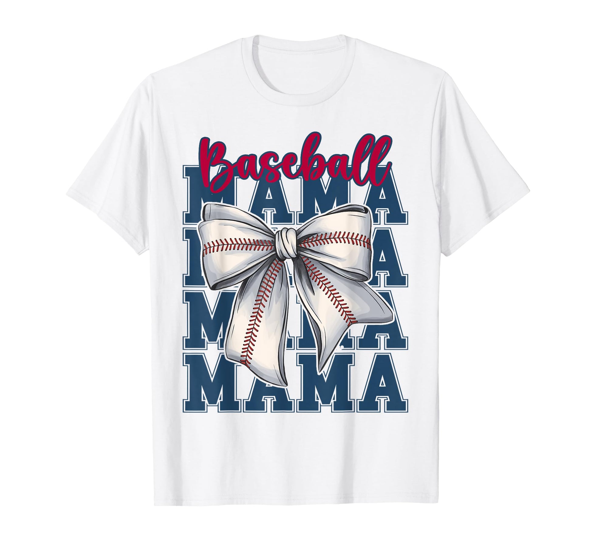 Baseball Mama Coquette Bow Game Day T-Shirt - Unique Graphic Men Women - T-Shirt, Sweatshirt, Hoodie