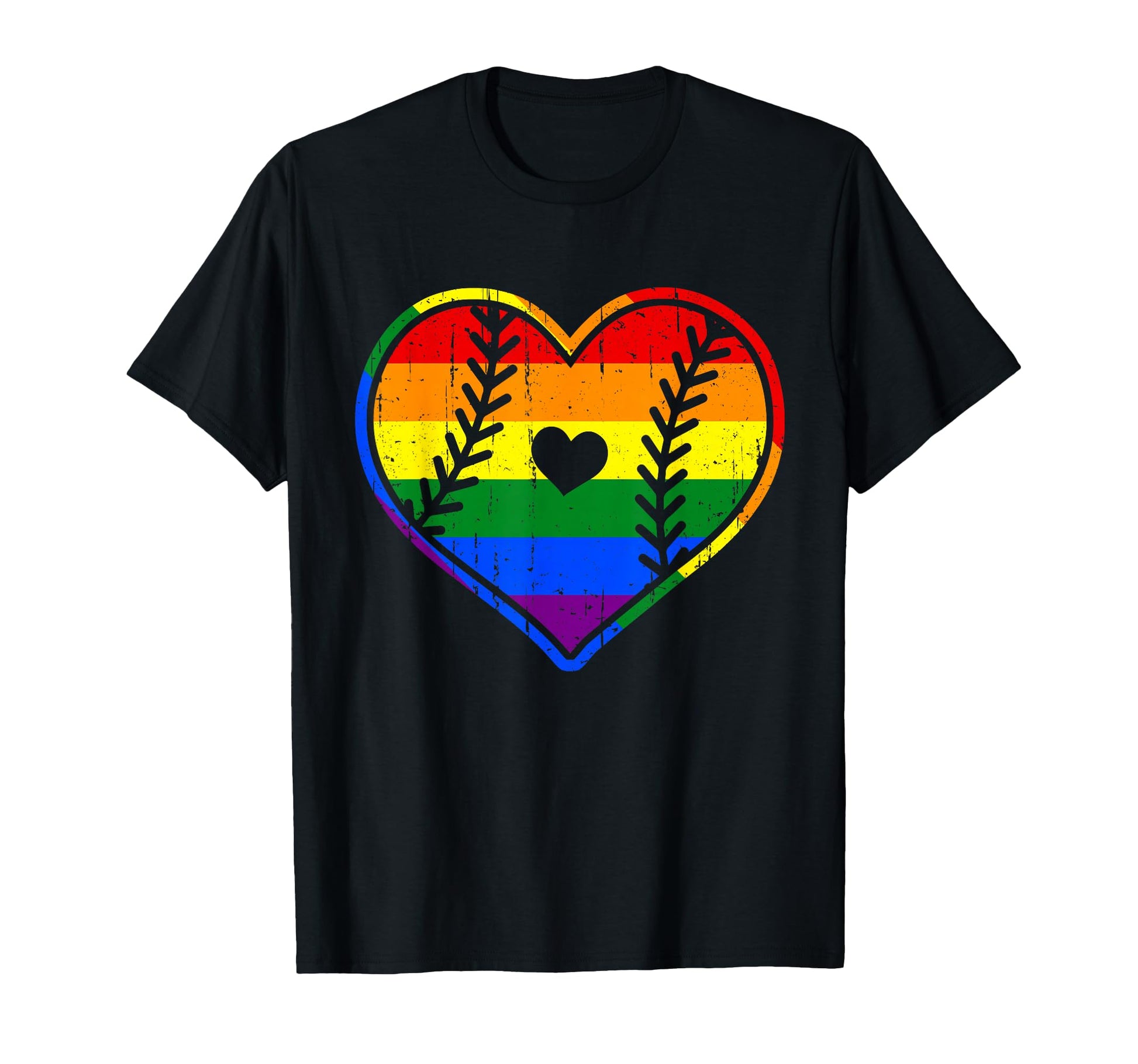 Baseball Rainbow Flag Gay Pride Lgbt T-Shirt - Unique Graphic for Adults - T-Shirt, Sweatshirt, Hoodie