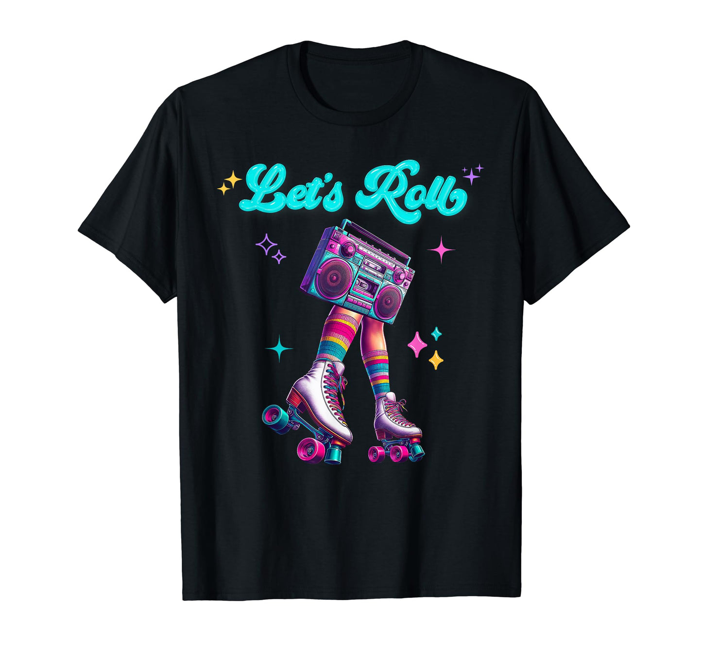 Roller Skates Party 80S 90S Outfit T-Shirt - Casual Everyday Wear Unisex - T-Shirt, Sweatshirt, Hoodie