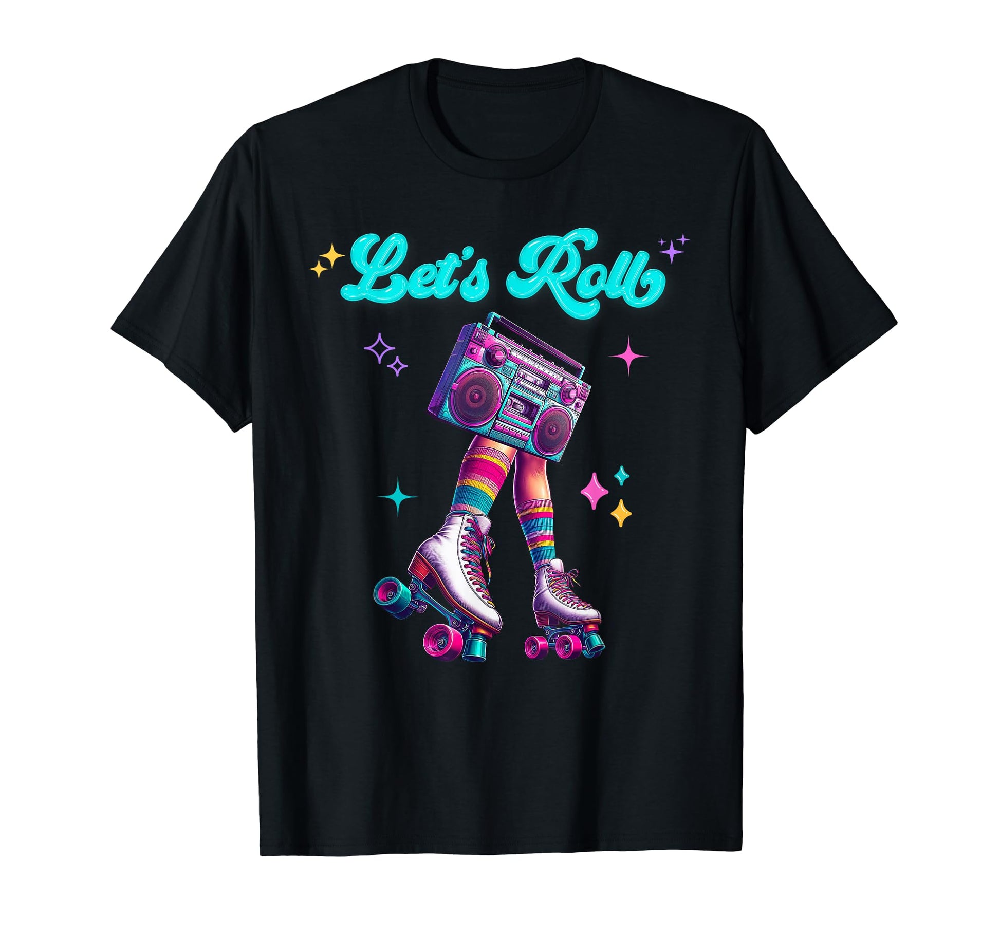 Roller Skates Party 80S 90S Outfit T-Shirt - Casual Everyday Wear Unisex - T-Shirt, Sweatshirt, Hoodie