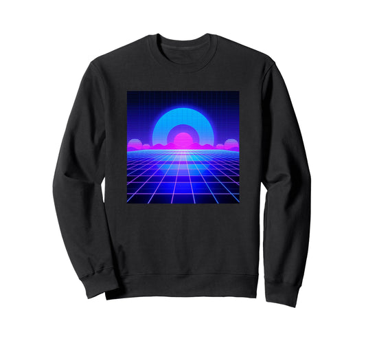 80S 90S Vaporwave Synthwave Sweatshirt - Casual Everyday Wear for Adults - T-Shirt, Sweatshirt, Hoodie