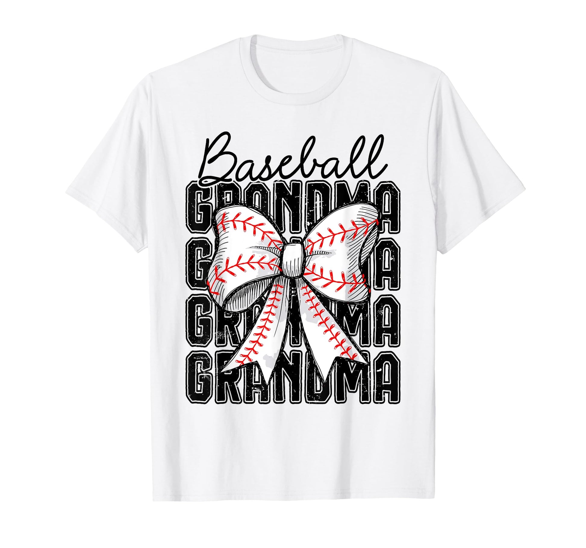 Baseball Grandma Coquette Bow Baseball T-Shirt - Graphic Print Men Women - T-Shirt, Sweatshirt, Hoodie