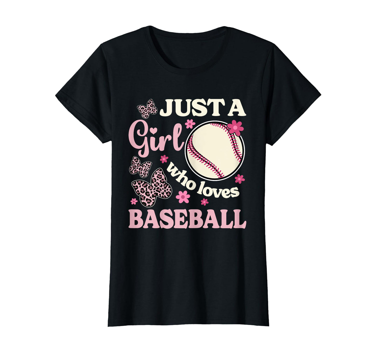 Just Who Loves Baseball Leopard T-Shirt - Fun Novelty Design for Adults - T-Shirt, Sweatshirt, Hoodie