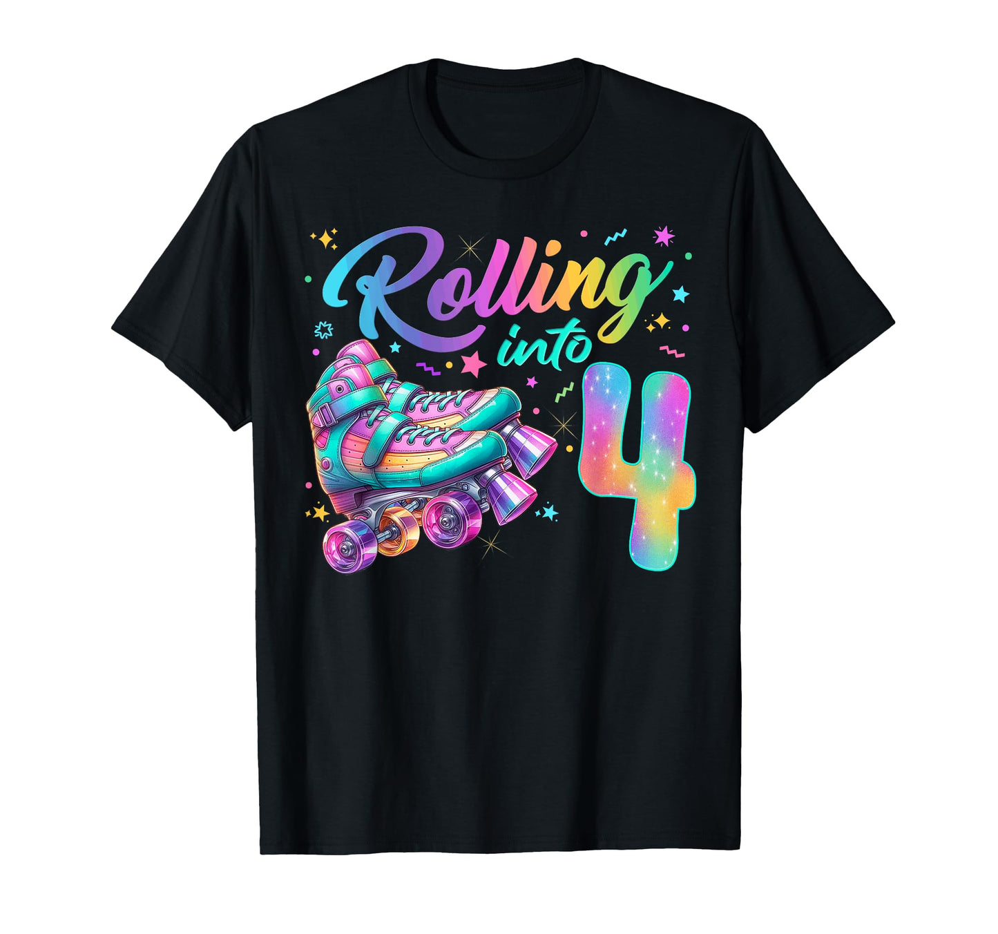 Roller Skates Birthday Skating Party T-Shirt - Graphic Print Men Women - T-Shirt, Sweatshirt, Hoodie