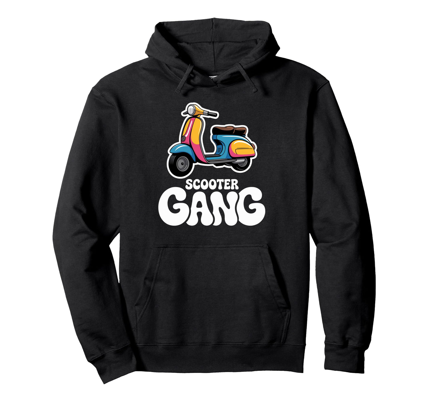 Scooter Gang Rider Crew Hoodie - Custom Art Print Unisex - T-Shirt, Sweatshirt, Hoodie
