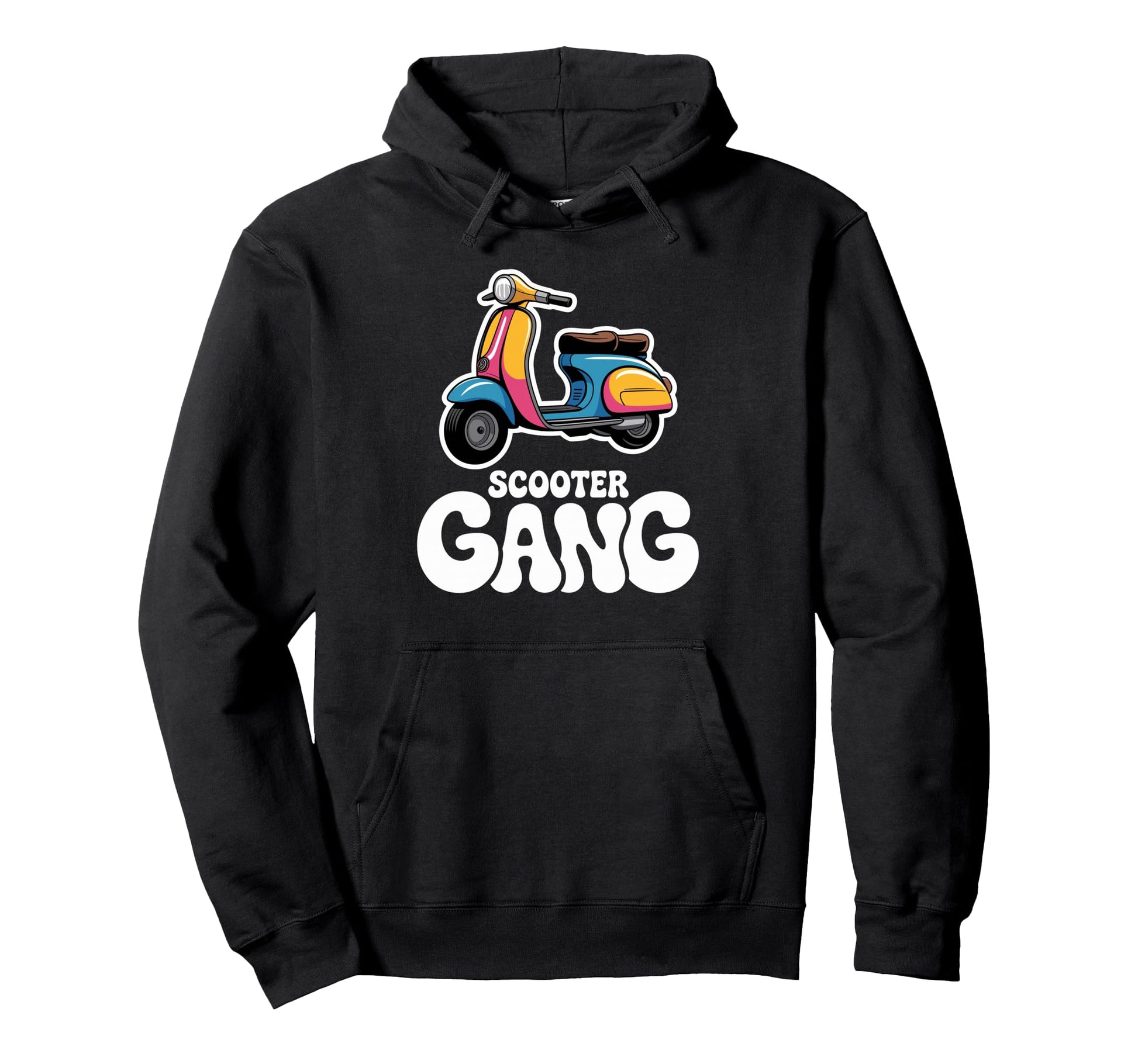 Scooter Gang Rider Crew Hoodie - Custom Art Print Unisex - T-Shirt, Sweatshirt, Hoodie