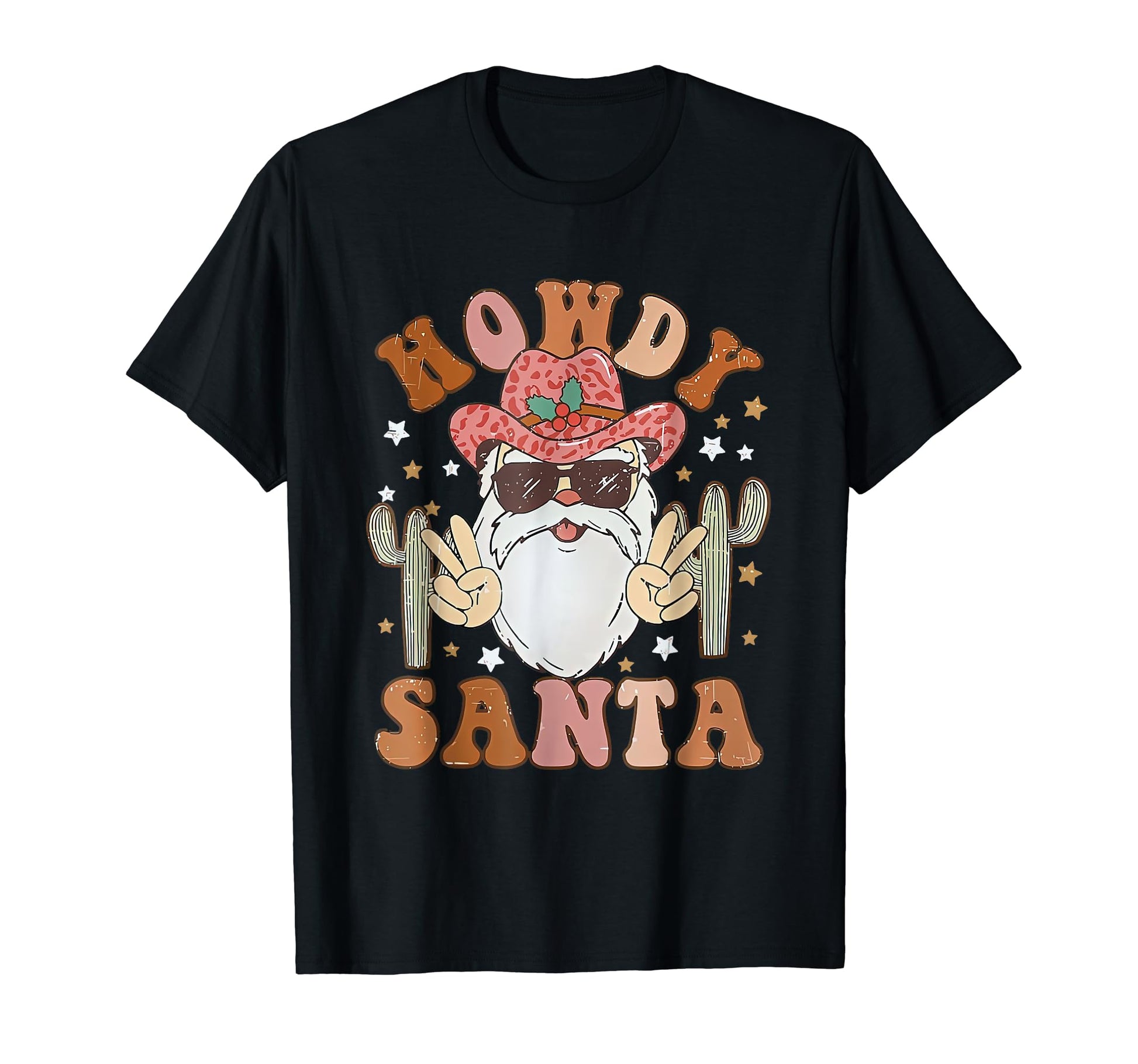 Howdy Santa Rodeo Western Cowboy T-Shirt - Trendy Graphic for Adults - T-Shirt, Sweatshirt, Hoodie