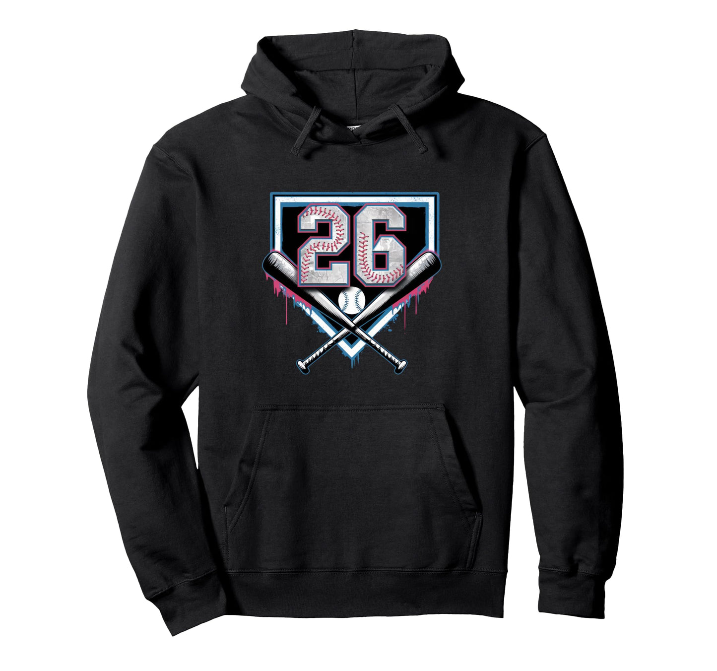 26Th Birthday Baseball Home Ice Cream Hoodie - Novelty Apparel Unisex - T-Shirt, Sweatshirt, Hoodie