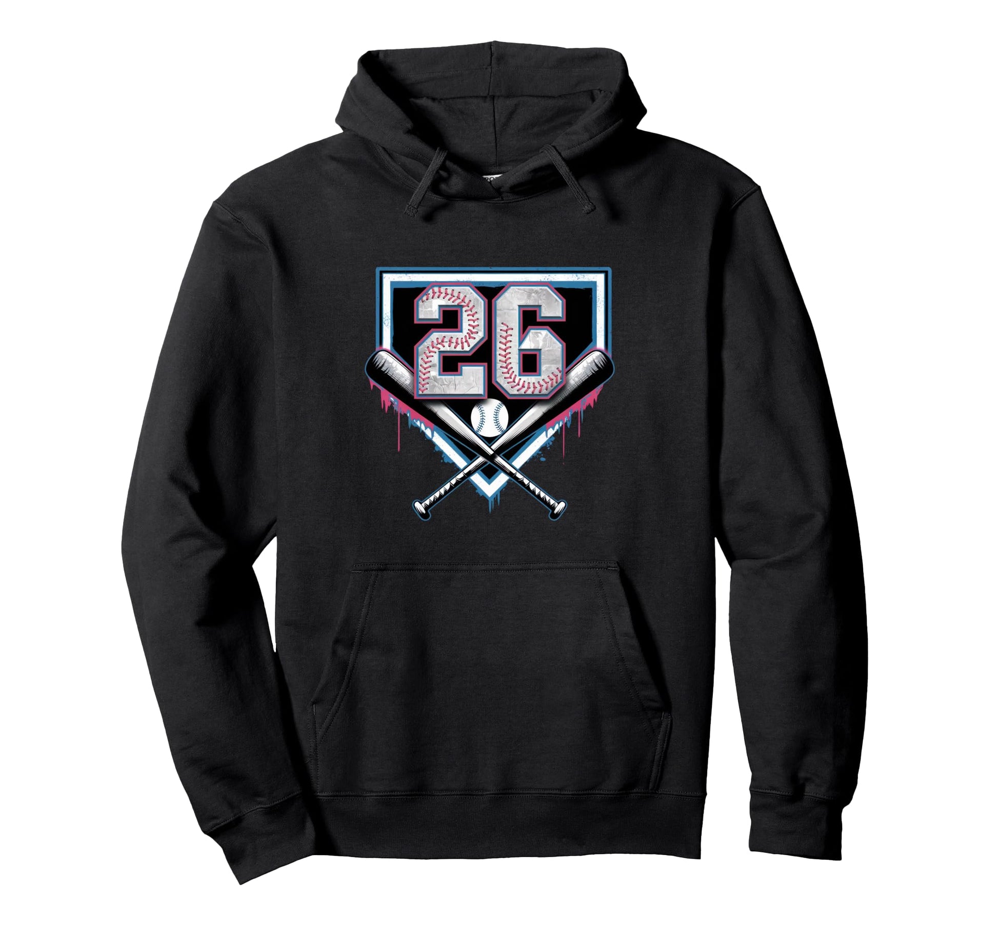 26Th Birthday Baseball Home Ice Cream Hoodie - Novelty Apparel Unisex - T-Shirt, Sweatshirt, Hoodie