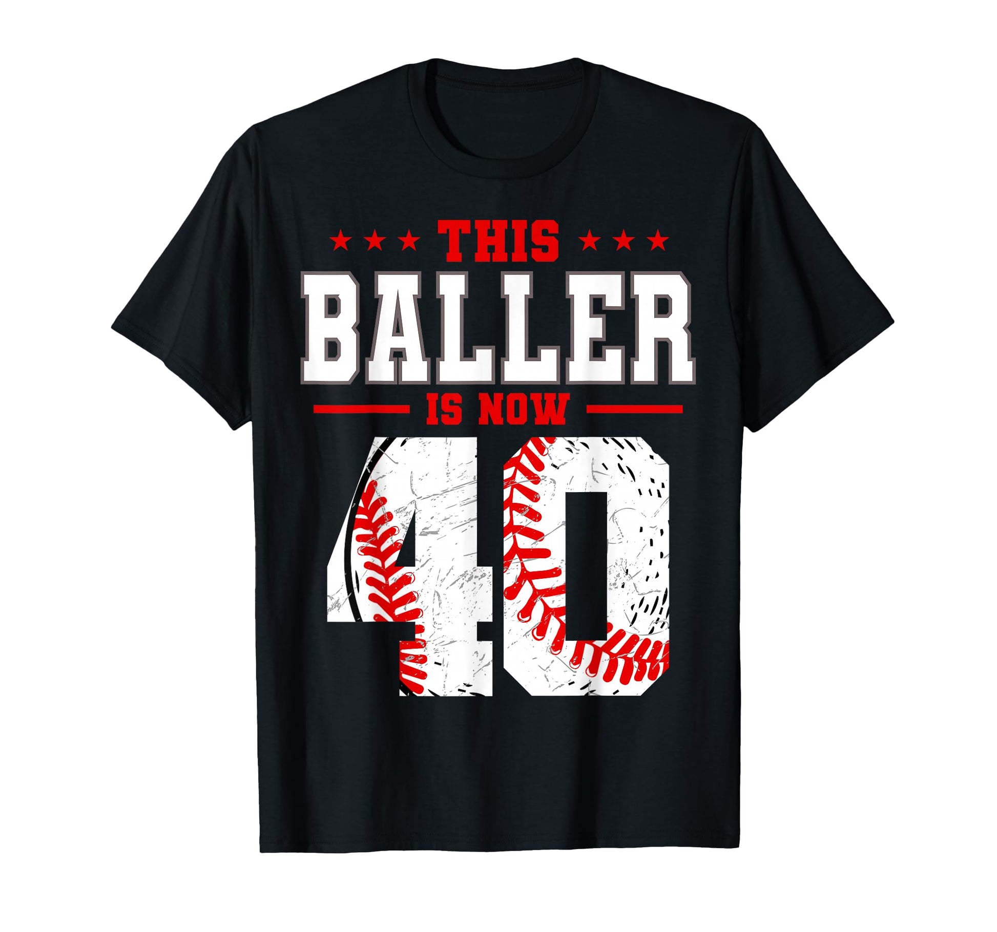 This Baller Is Now 40 Birthday T-Shirt - Minimalist Print for Adults - T-Shirt, Sweatshirt, Hoodie