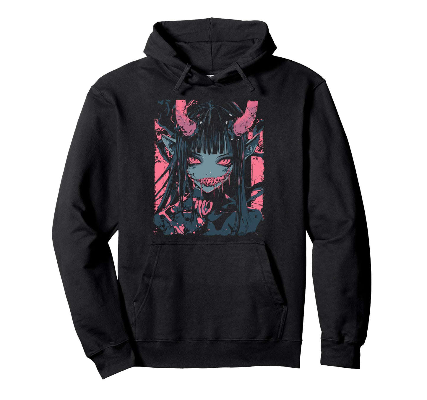 Anime Horror Aesthetic Vaporwave Waifu Hoodie - Graphic Print Men Women - T-Shirt, Sweatshirt, Hoodie