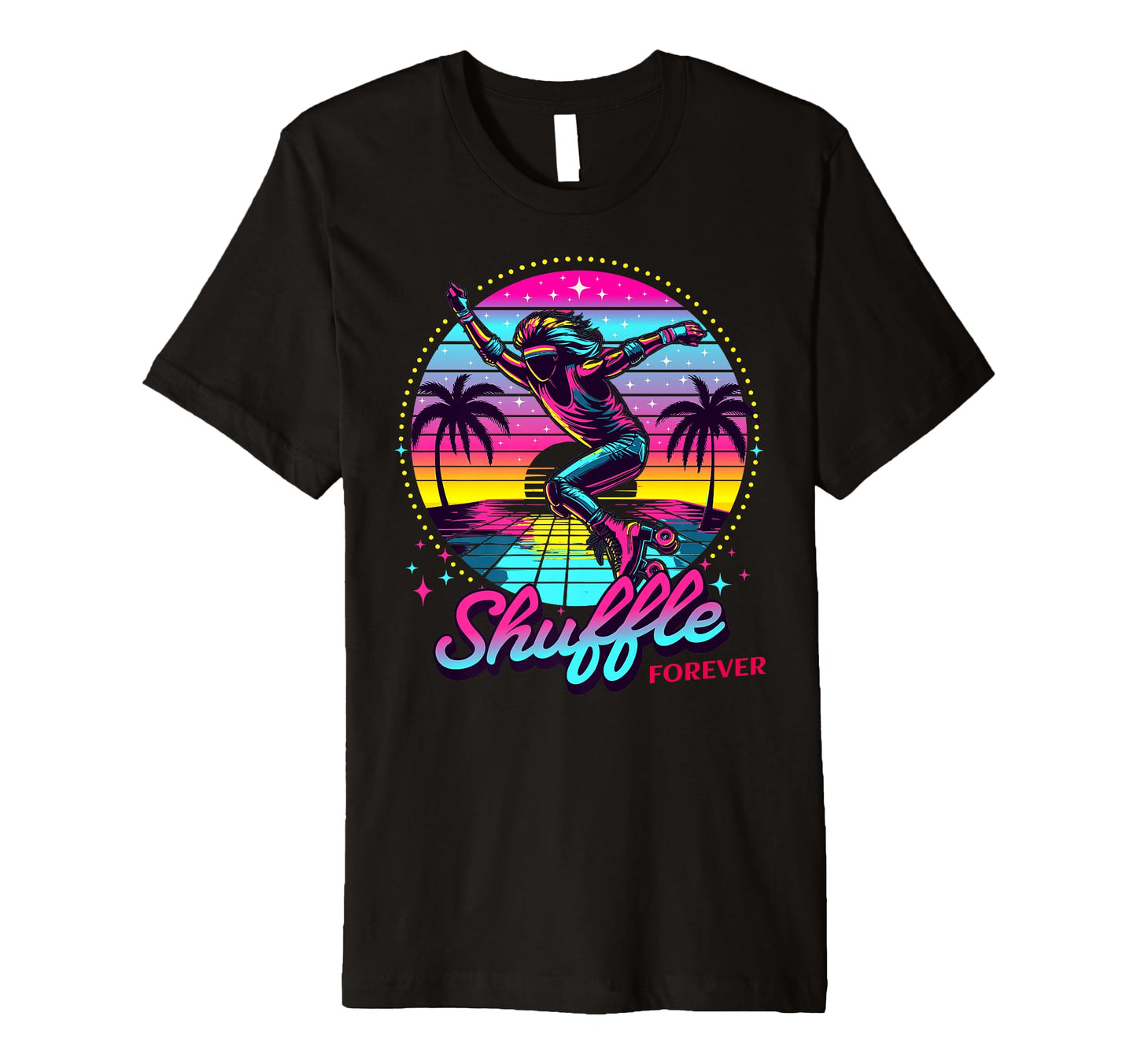 Shuffle Skate Roller Skating 80S Roller T-Shirt - Streetwear Style Unisex - T-Shirt, Sweatshirt, Hoodie