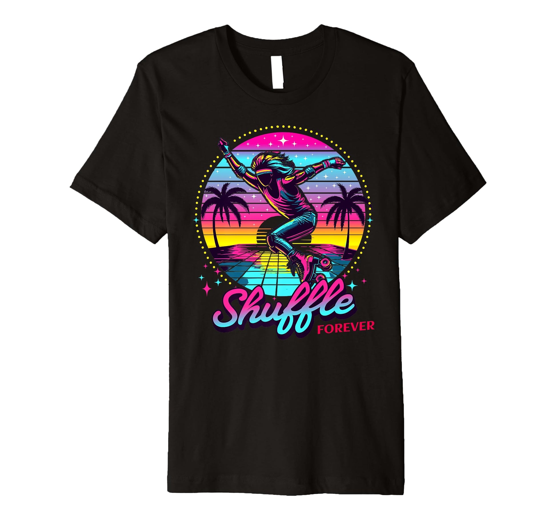 Shuffle Skate Roller Skating 80S Roller T-Shirt - Streetwear Style Unisex - T-Shirt, Sweatshirt, Hoodie