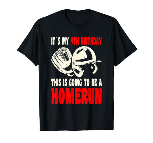 9 Year Old Happy 9Th Birthday Baseball T-Shirt - Unique Graphic Men Women - T-Shirt, Sweatshirt, Hoodie