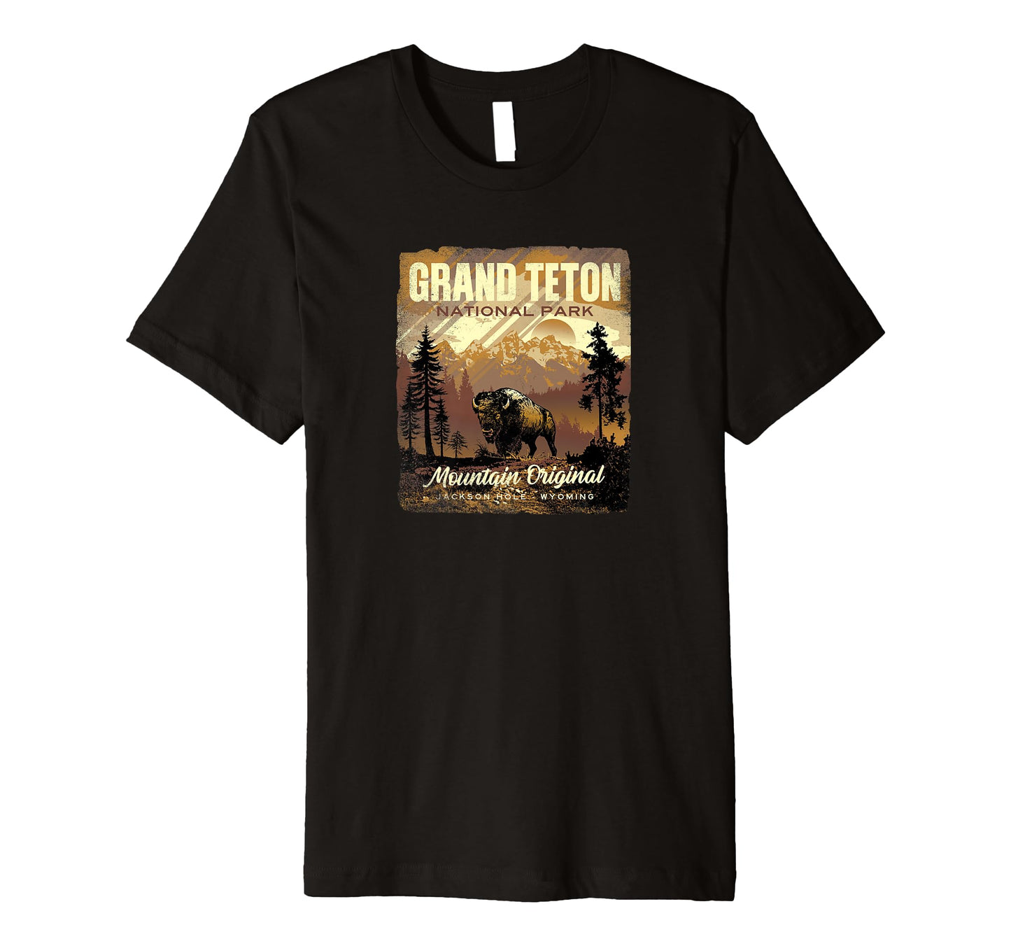 Grand Teton National Park Bison T-Shirt - Unique Graphic Men Women - T-Shirt, Sweatshirt, Hoodie