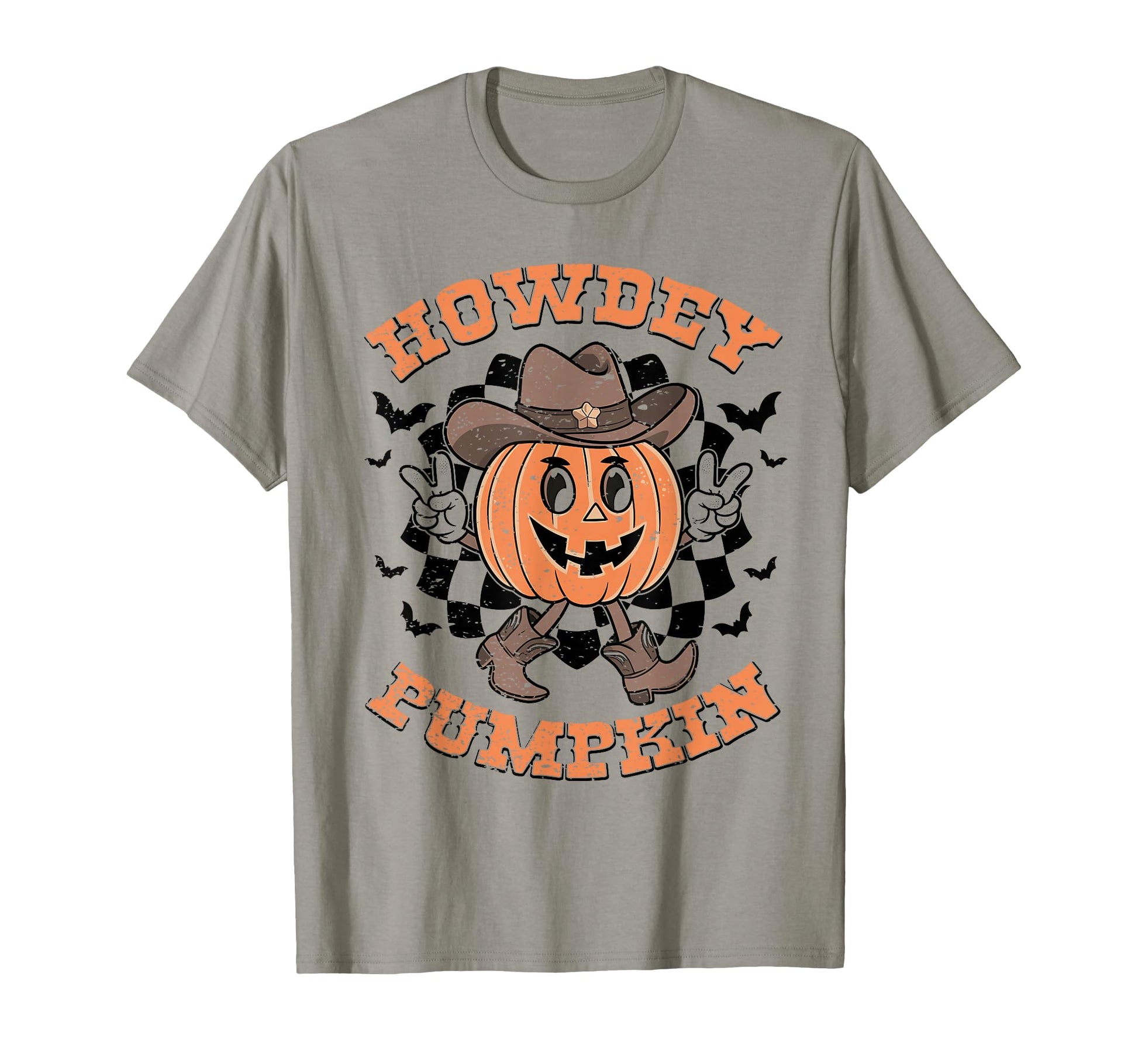 Howdy Pumpkin Autumn Western T-Shirt - Fun Novelty Design for Adults - T-Shirt, Sweatshirt, Hoodie