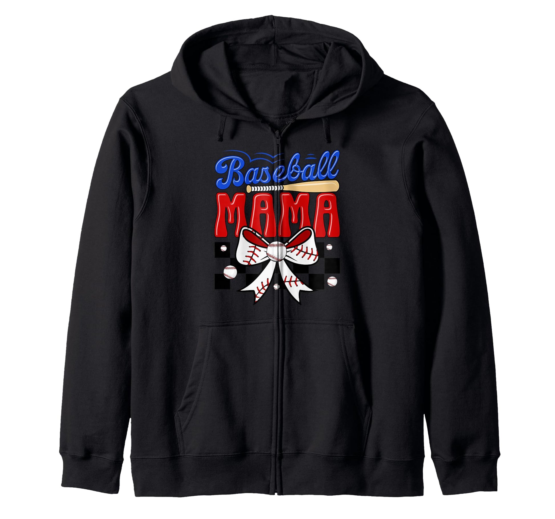 Baseball Mama Bat Bow Ball Gift Mother T-Shirt - Trendy Graphic Men Women - T-Shirt, Sweatshirt, Hoodie