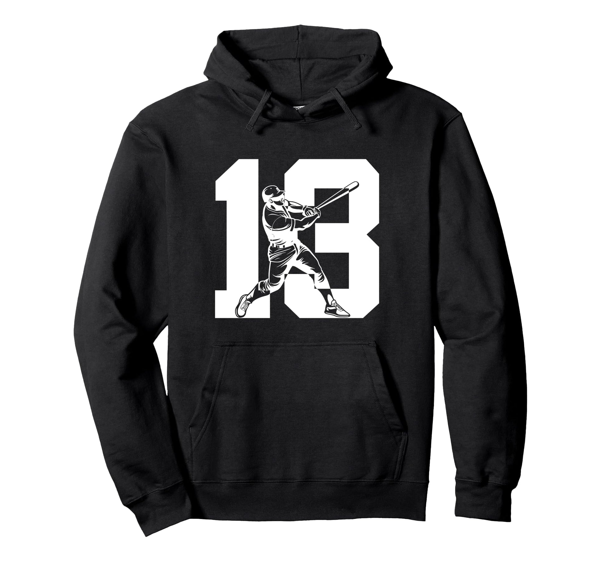 Number 13 Years Baseball 13Th Birthday Hoodie - Unique Graphic for Adults - T-Shirt, Sweatshirt, Hoodie