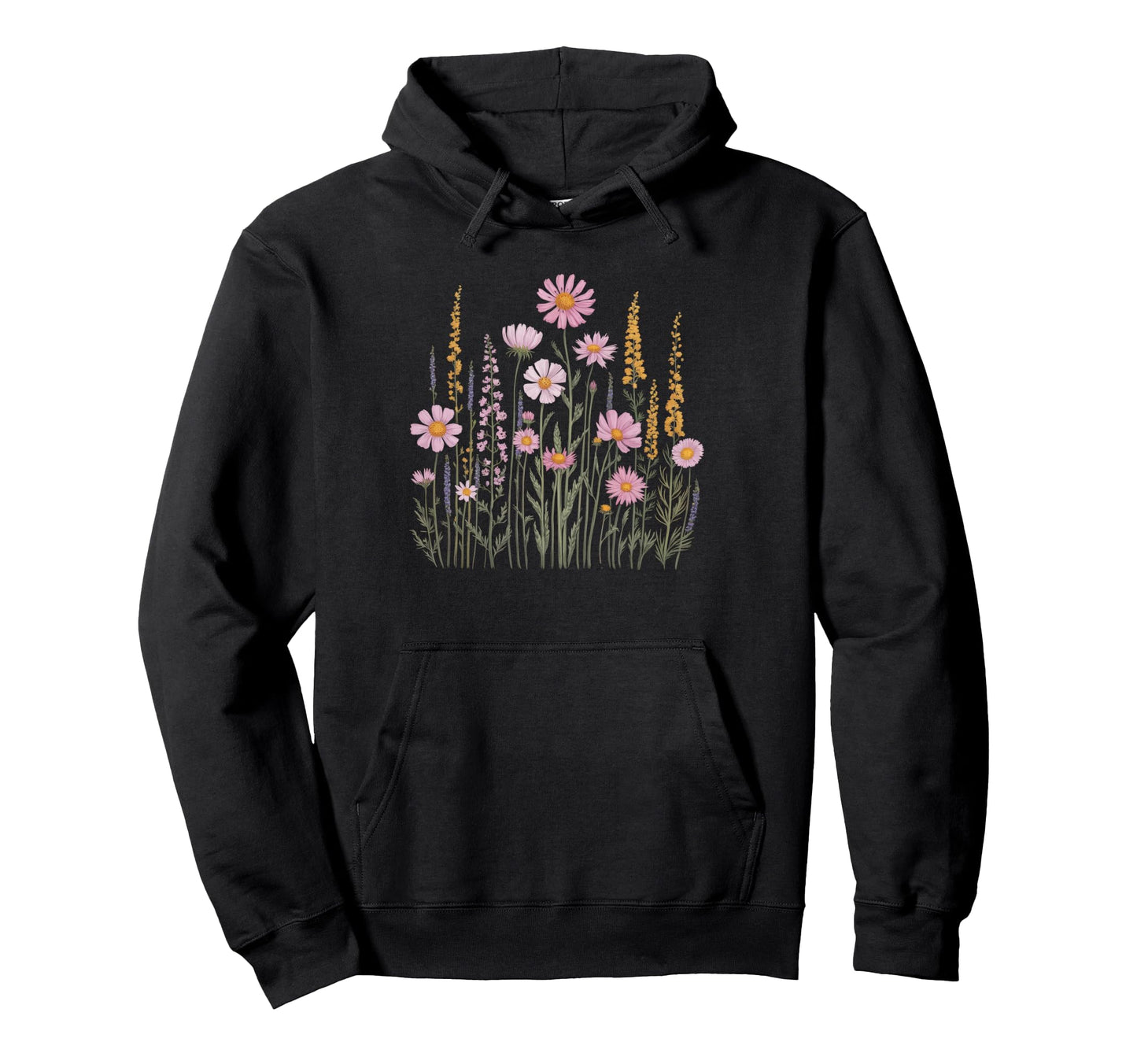 Floral Boho Wildflower Botanical Hoodie - Casual Everyday Wear Unisex - T-Shirt, Sweatshirt, Hoodie
