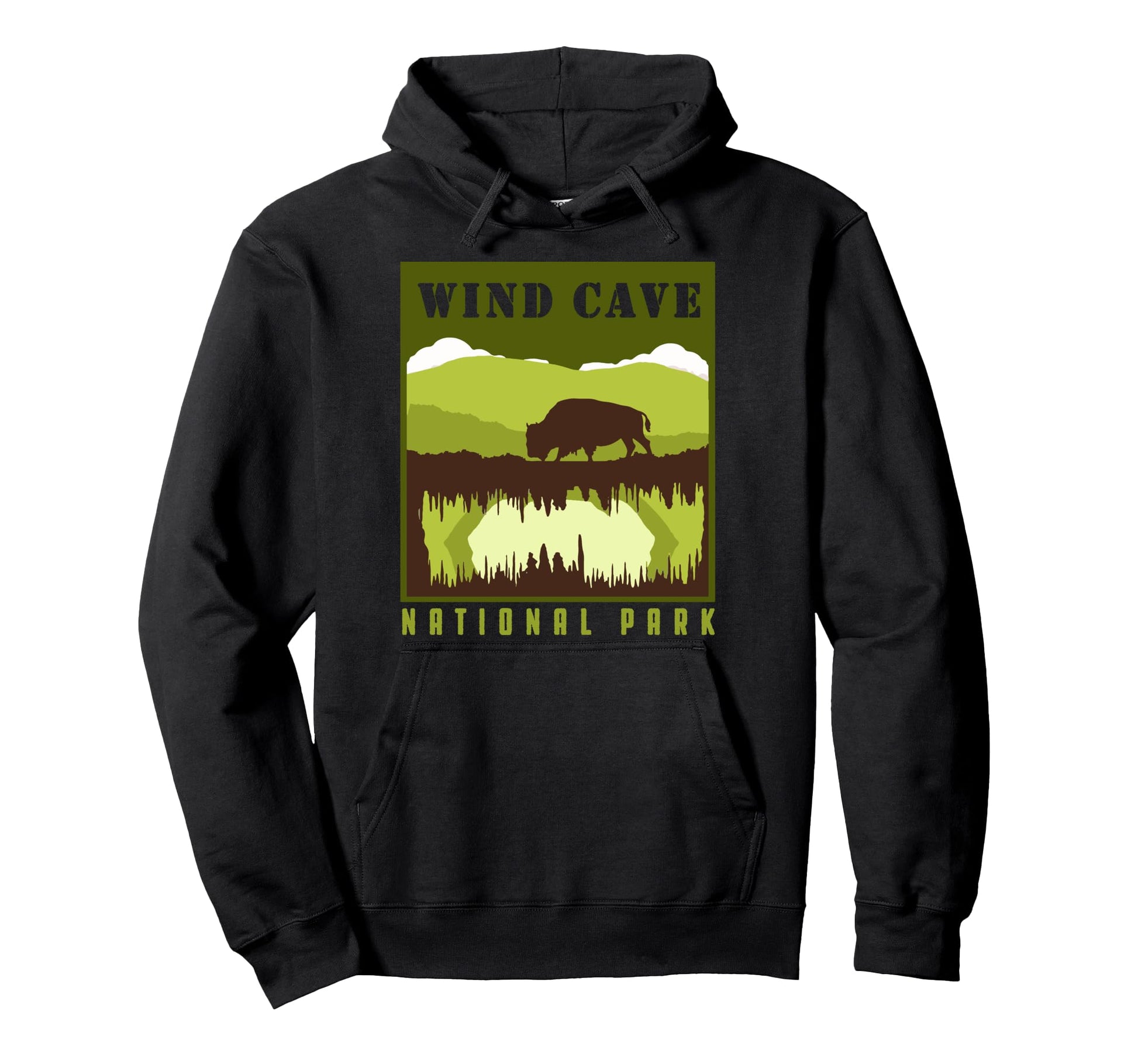 Wind Cave National Park South Hoodie - Casual Everyday Wear Men Women - T-Shirt, Sweatshirt, Hoodie