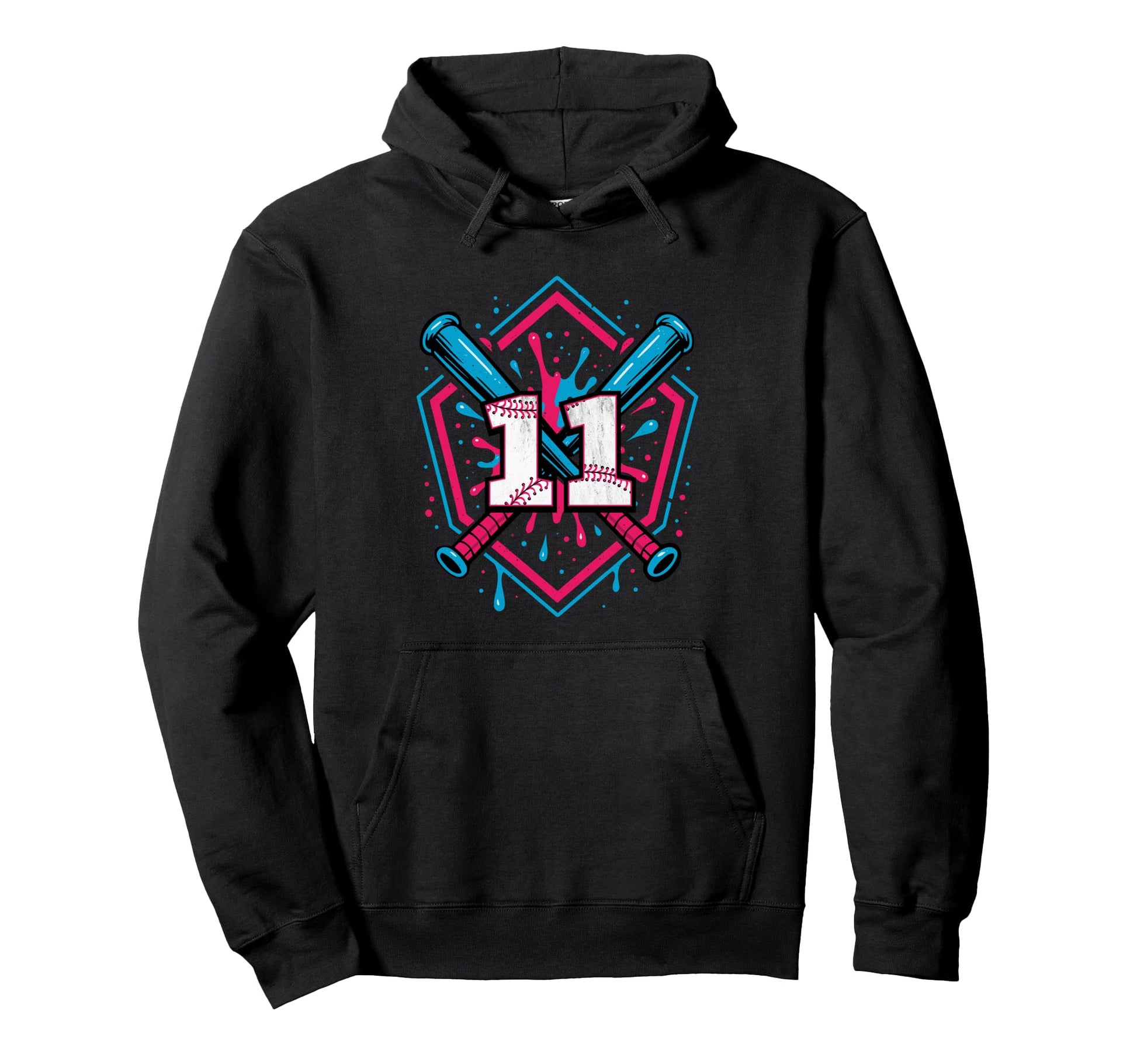 Baseball 11 Year Old Ice Cream Drip 11Th Hoodie - Custom Art Print Unisex - T-Shirt, Sweatshirt, Hoodie
