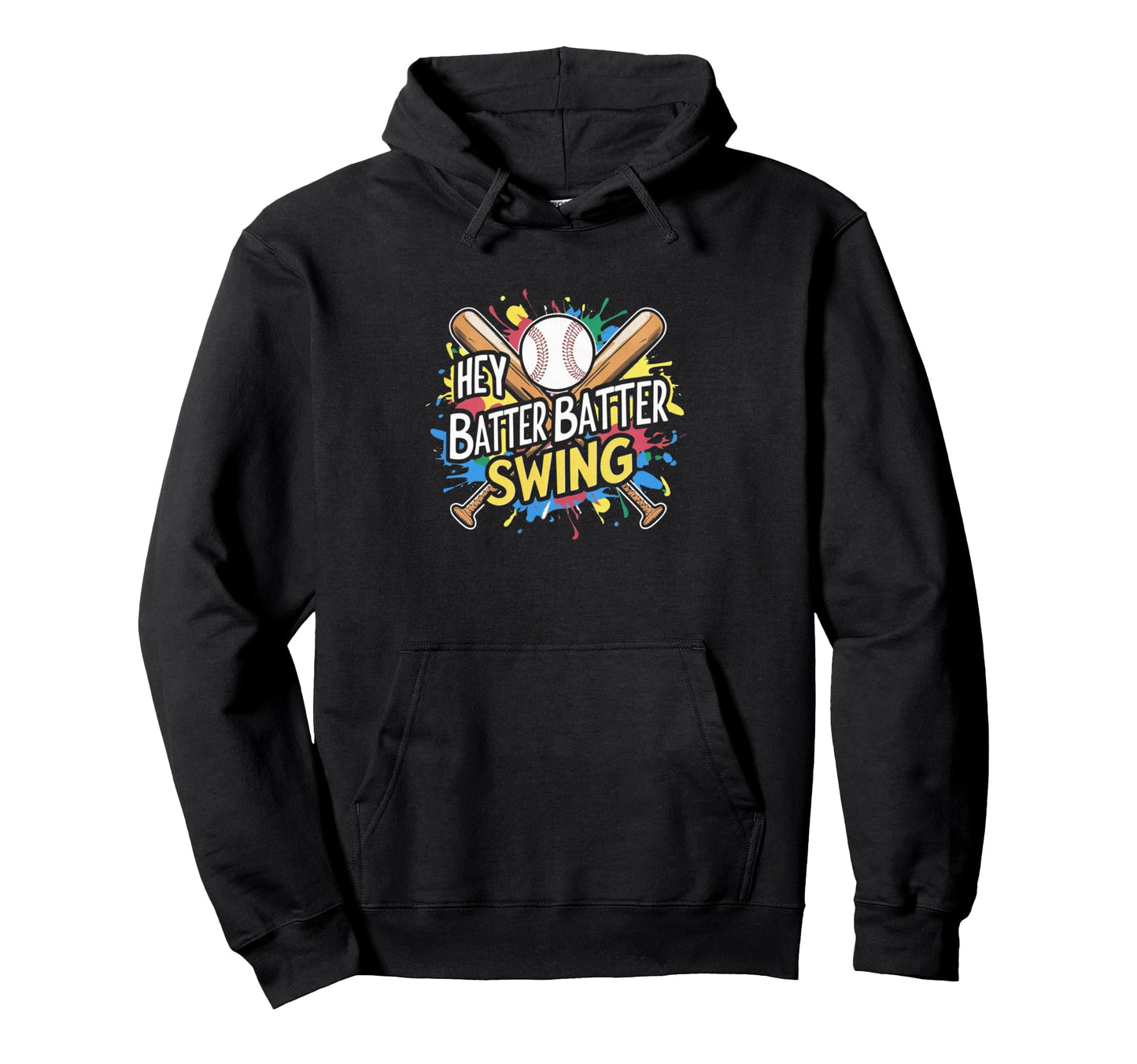 Hey Batter Batter Swing Baseball Slang Hoodie - Aesthetic Graphic Unisex - T-Shirt, Sweatshirt, Hoodie