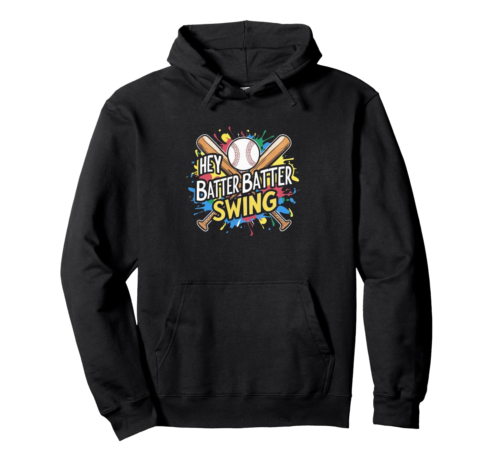 Hey Batter Batter Swing Baseball Slang Hoodie - Aesthetic Graphic Unisex - T-Shirt, Sweatshirt, Hoodie
