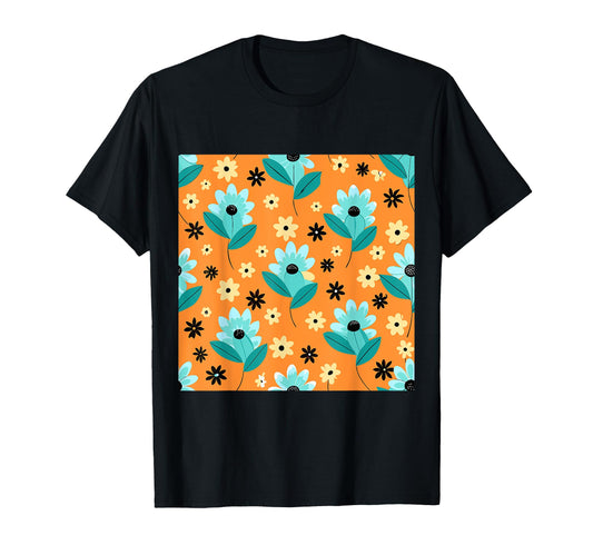 Abstract Floral Pattern Flowers T-Shirt - Aesthetic Graphic for Adults - T-Shirt, Sweatshirt, Hoodie