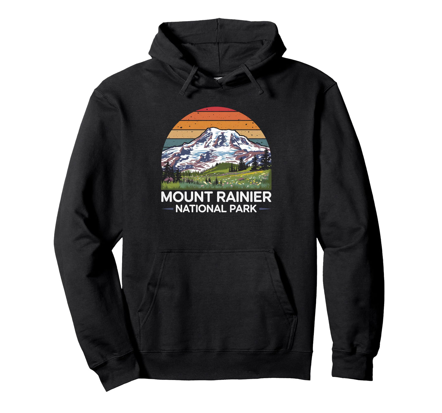 Mount Rainier National Park Hiking Hoodie - Trendy Graphic Men Women - T-Shirt, Sweatshirt, Hoodie