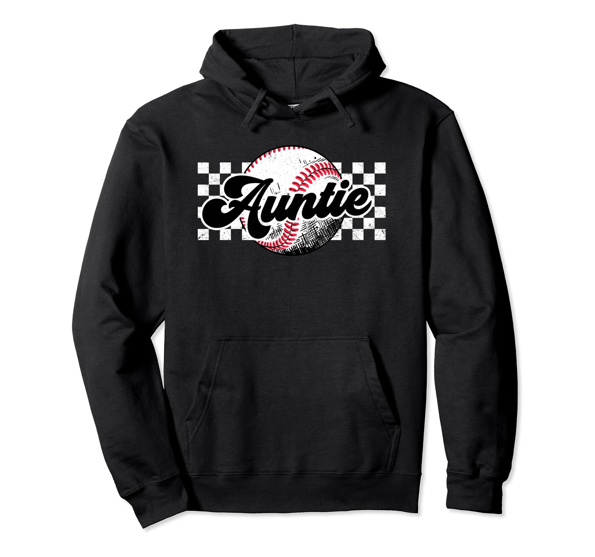 Baseball Auntie T Ball Auntie Hoodie - Custom Art Print for Adults - T-Shirt, Sweatshirt, Hoodie