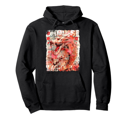 Aesthetic Dragon Streetwear Hoodie - Novelty Apparel for Adults - T-Shirt, Sweatshirt, Hoodie
