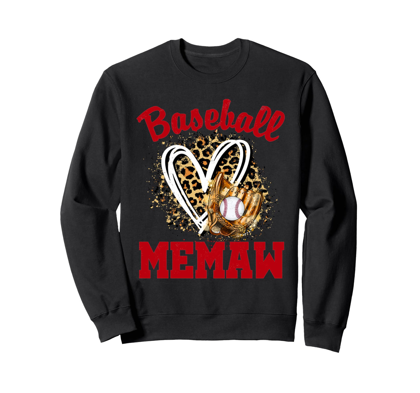 Unique Baseball Memaw Leopard Sweatshirt - Streetwear Style Men Women - T-Shirt, Sweatshirt, Hoodie